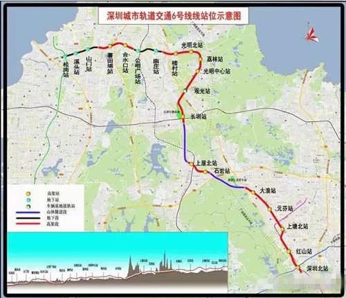 深圳地鐵6號(hào)線跨龍大高速高架橋梁合攏