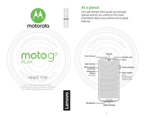 Moto G7 Play曝光 搭載驍龍632明年一月發(fā)布