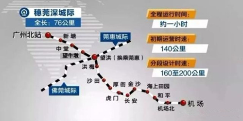 穗莞深城際將連接深圳寶安機(jī)場