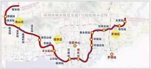 深圳地鐵7號線路圖2019 深圳地鐵線路圖最新