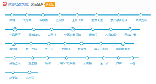 成都地鐵2號(hào)線線路圖2019 成都地鐵線路圖最新