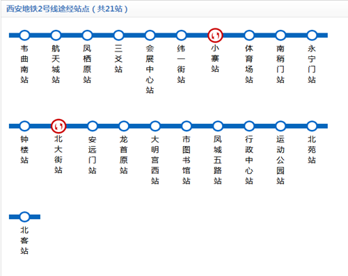 西安地鐵2號(hào)線線路圖2019 西安地鐵線路圖最新