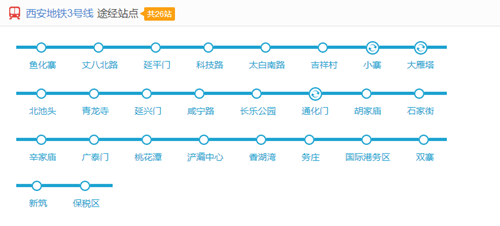 西安地鐵3號(hào)線線路圖2019 西安地鐵線路圖最新