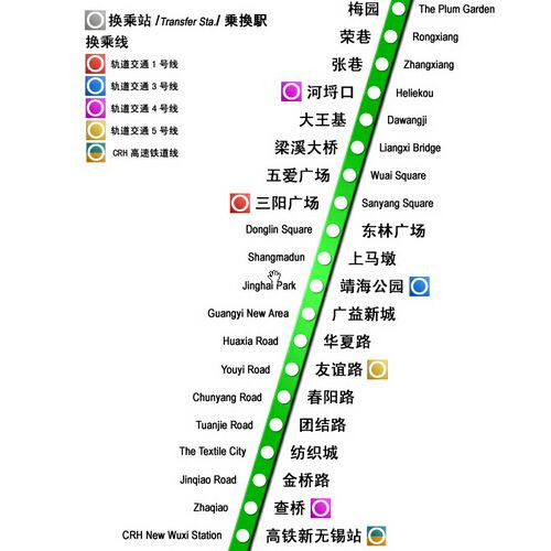 無錫地鐵2號(hào)線線路圖2020 無錫地鐵線路圖最新