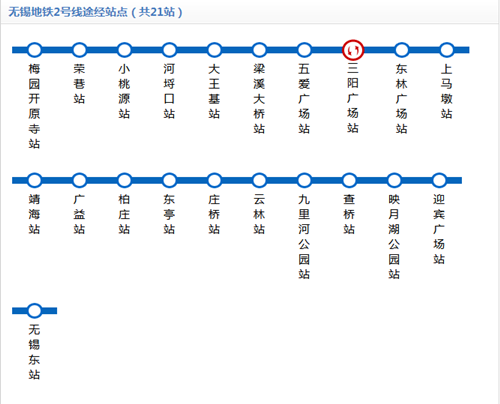 無錫地鐵2號(hào)線線路圖2020 無錫地鐵線路圖最新