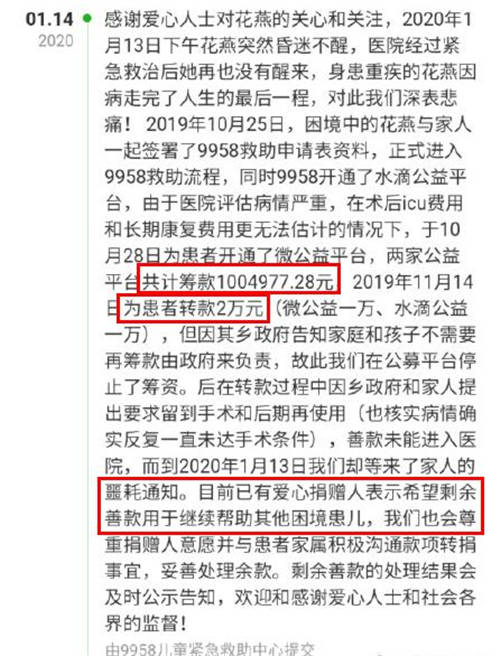 9958回應(yīng)吳花燕事件 4億善款被買理財(cái)凈賺4千萬