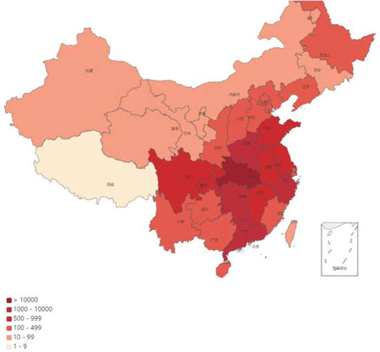 全國確診72530例 全國各省病例數(shù)量一覽