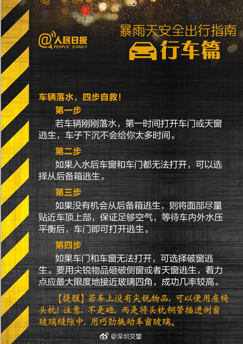 交警干貨知識(shí) 暴雨天如何安全行車