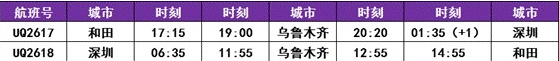 好事 6月1日起烏魯木齊航空開通深圳航線