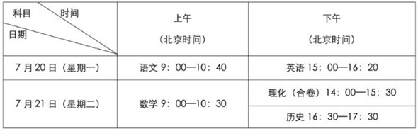 2020深圳中考考試具體時(shí)間安排表