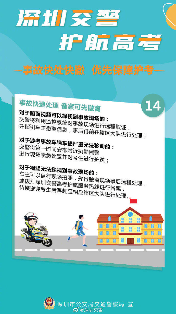 護(hù)航高考!深圳交警十項(xiàng)硬核措施助力高考（圖片來(lái)自網(wǎng)絡(luò)）