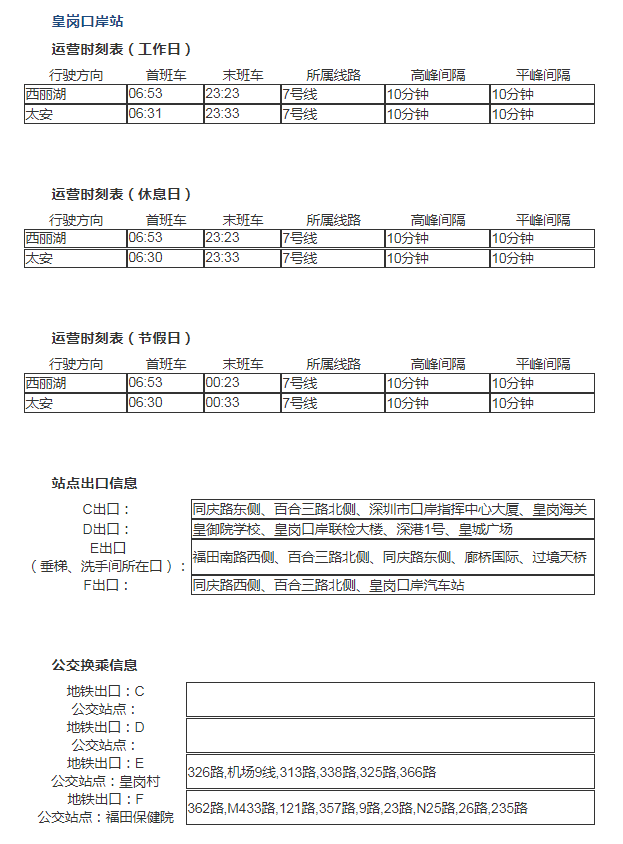 最新！2020深圳皇崗口岸出入境及交通指引