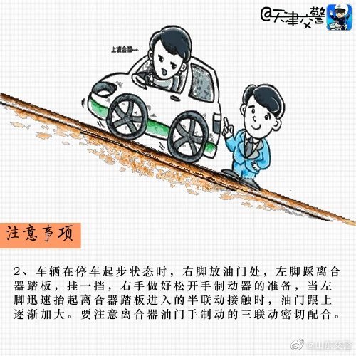 行車規(guī)范提醒!半坡起步為何總溜車