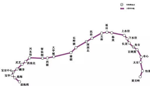 深圳地鐵5號(hào)線路圖2019 深圳地鐵線路圖最新