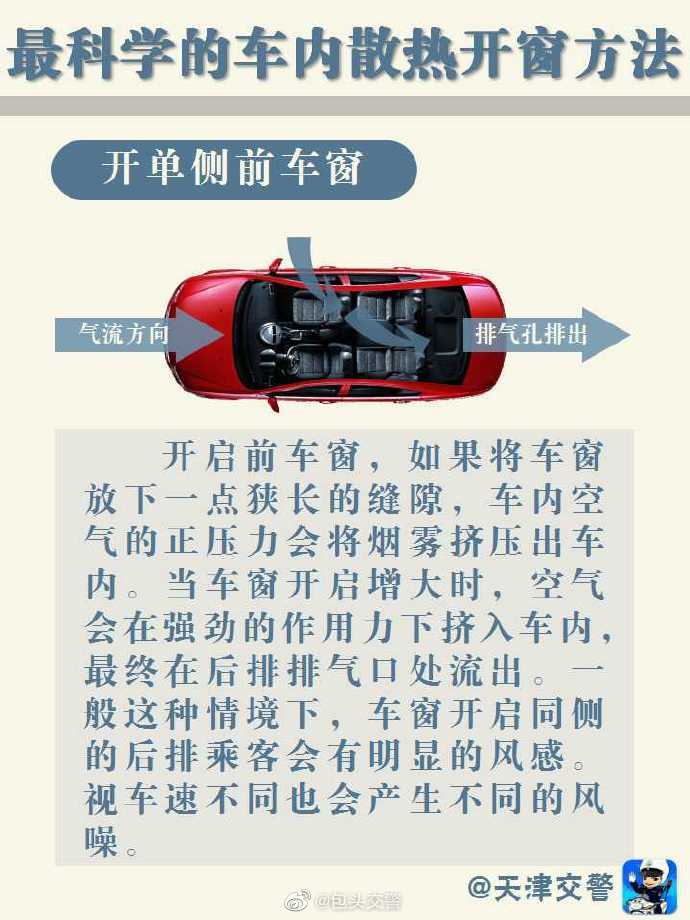 散熱妙招 最科學(xué)的車內(nèi)散熱開窗小方法