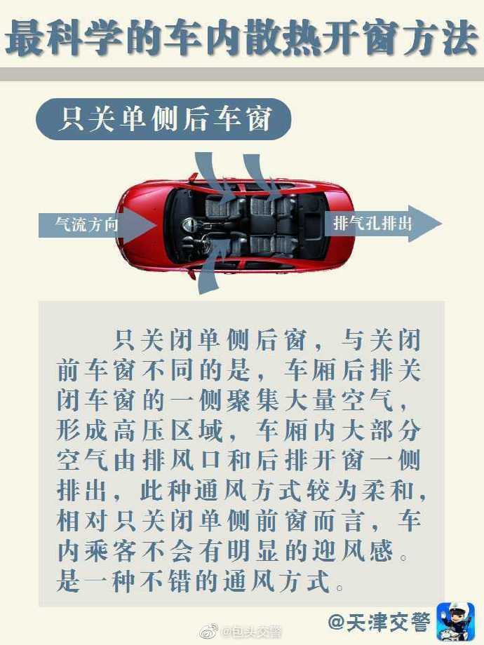 散熱妙招 最科學(xué)的車內(nèi)散熱開窗小方法