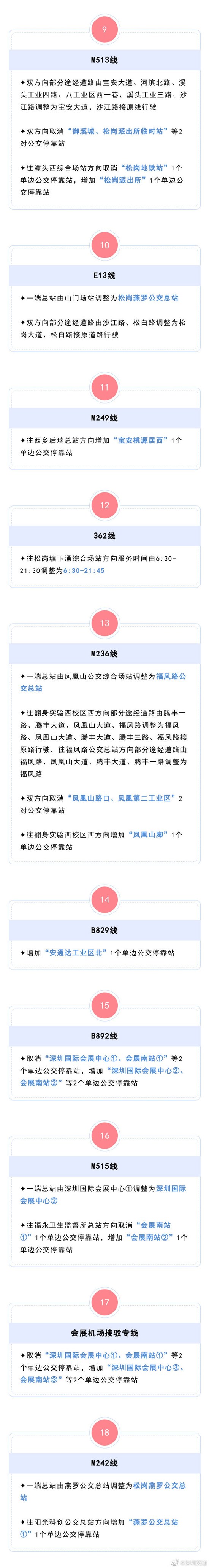 速看 寶安區(qū)、光明區(qū)近期44條公交線路新調(diào)整