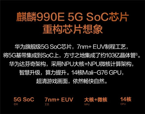 麒麟990E和麒麟990有什么區(qū)別 差距大嗎