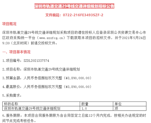 2021年深圳地鐵29號線最新進展及通車時間