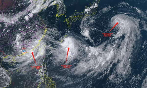 第10號(hào)臺(tái)風(fēng)“銀河”第11號(hào)臺(tái)風(fēng)“妮妲”生成
