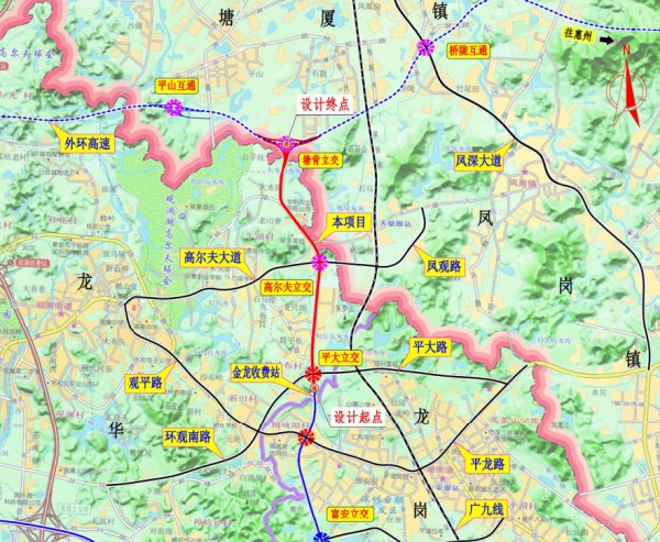 深圳清平高速公路二期北段預(yù)計(jì)2023年將建成完工