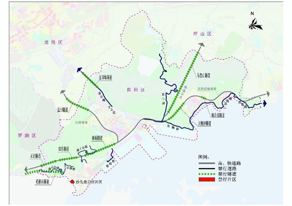 2022年鹽田區(qū)電動(dòng)車禁行路段有哪些