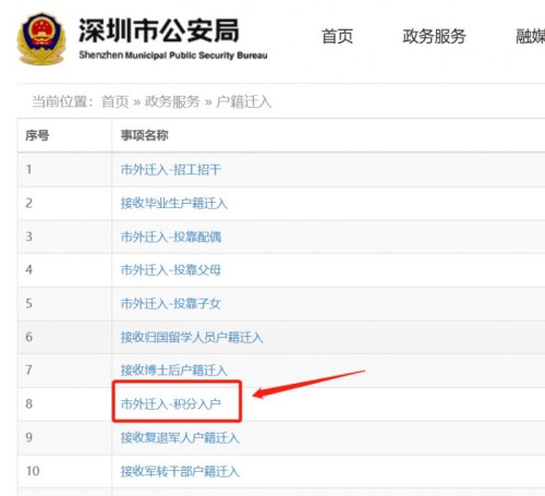深圳積分入戶申請入口在哪里